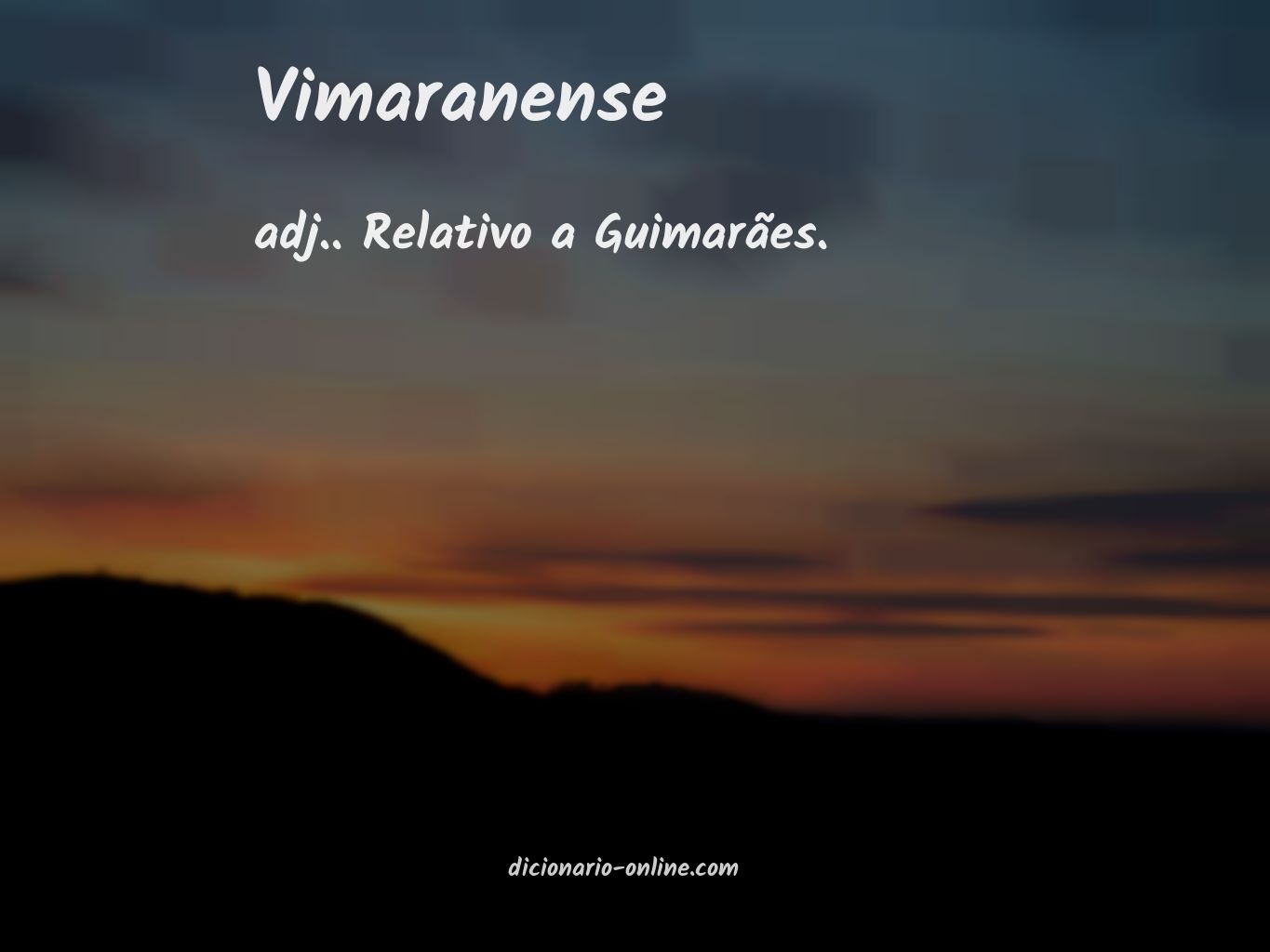 Significado de vimaranense