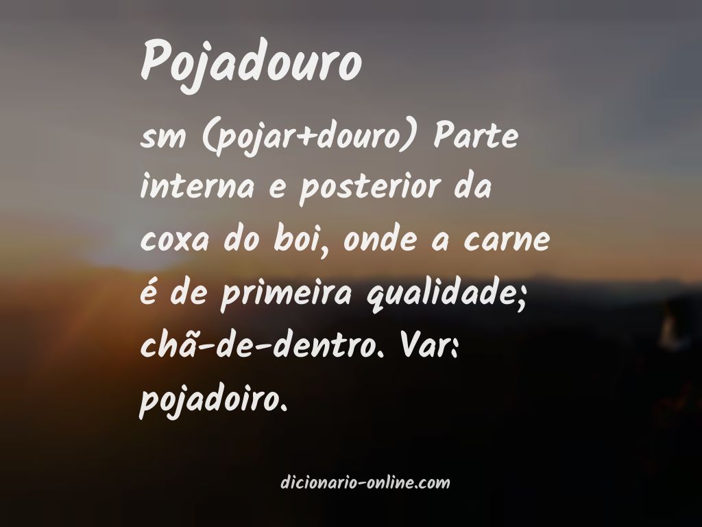 Significado de pojadouro