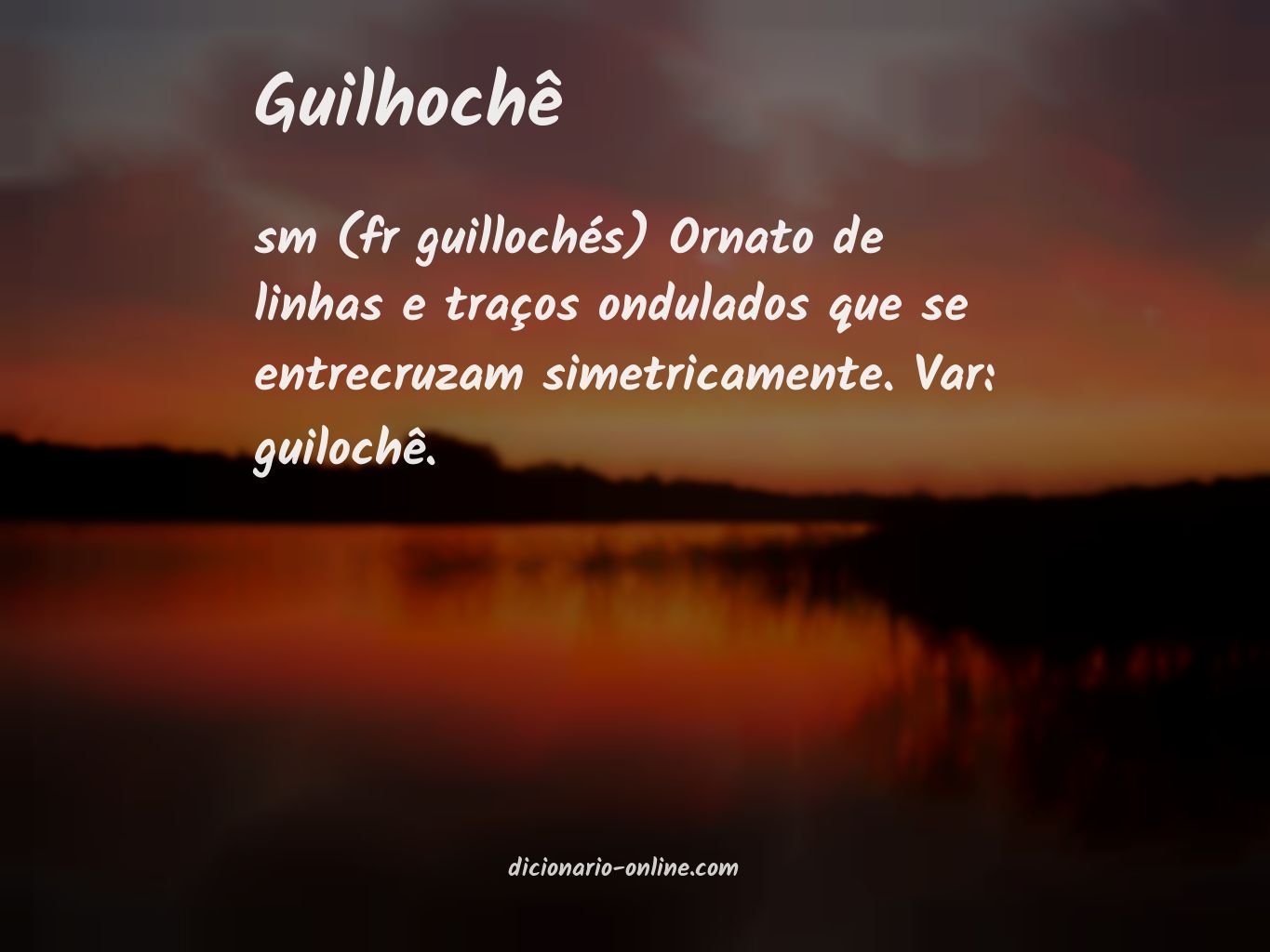 Significado de guilhochê