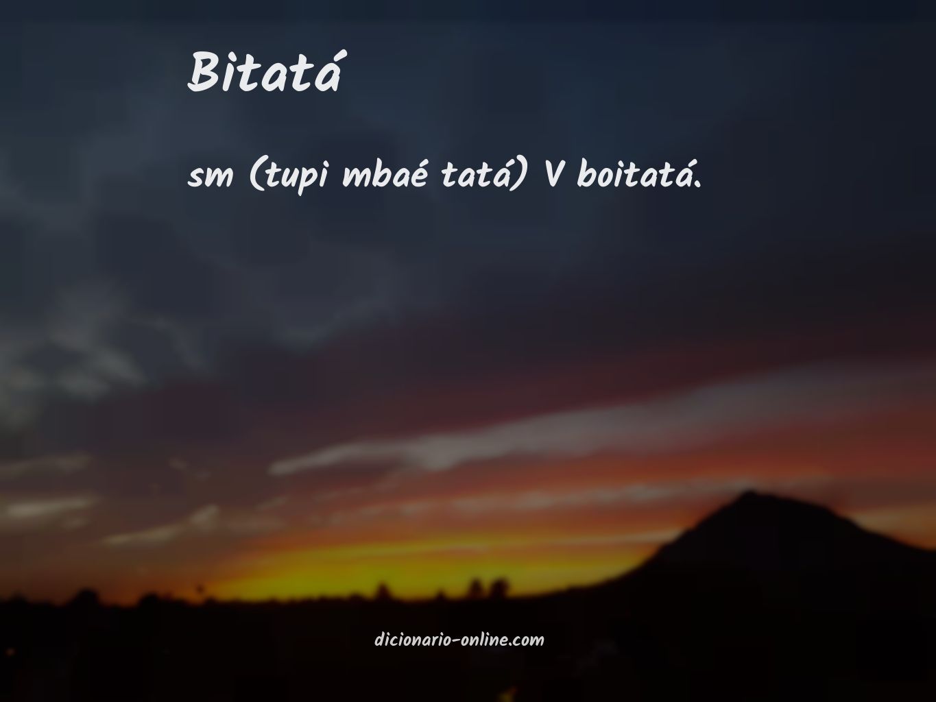 Significado de bitatá