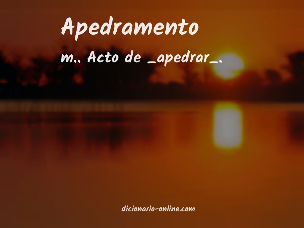 Significado de apedramento