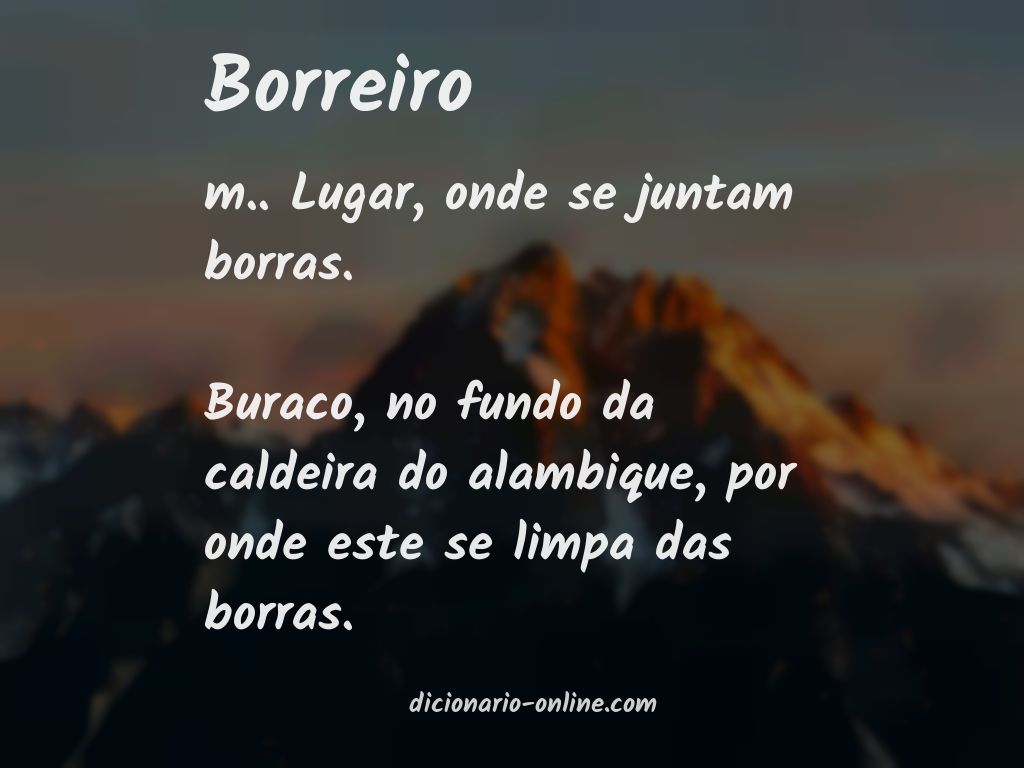 Significado de borreiro