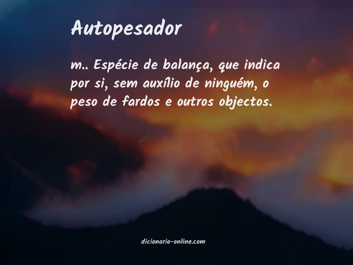 Significado de autopesador