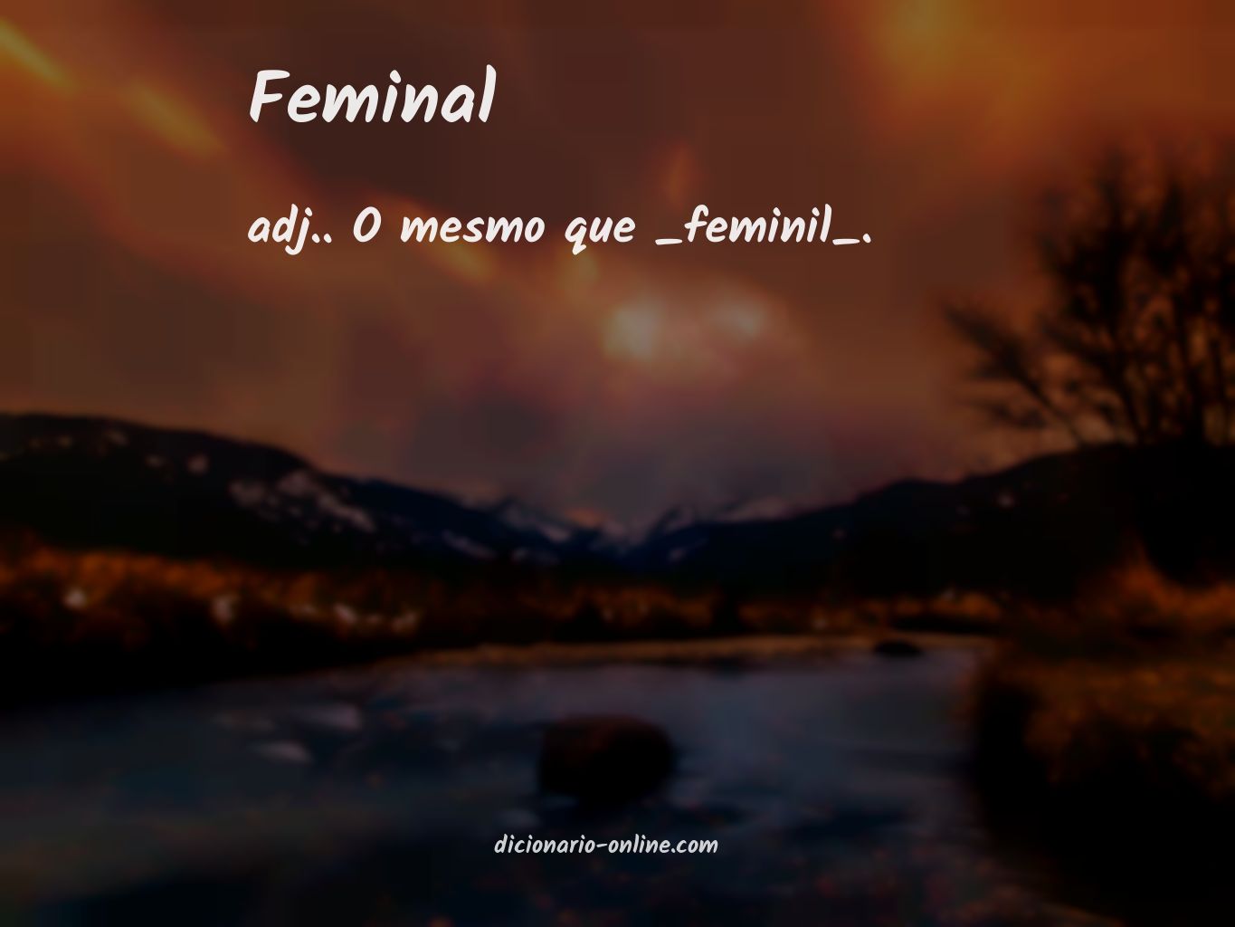 Significado de feminal