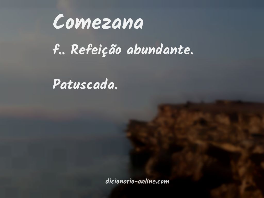 Significado de comezana