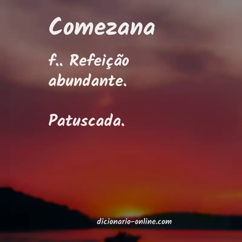 Significado de comezana