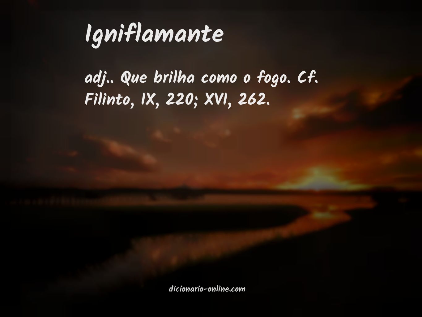 Significado de igniflamante