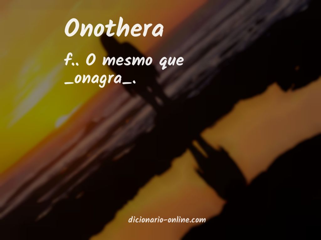 Significado de onothera