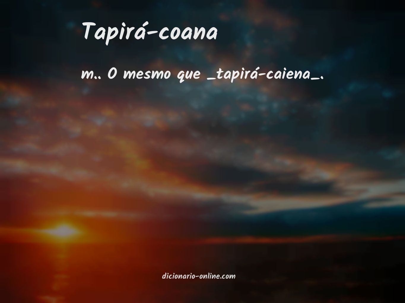 Significado de tapirá-coana