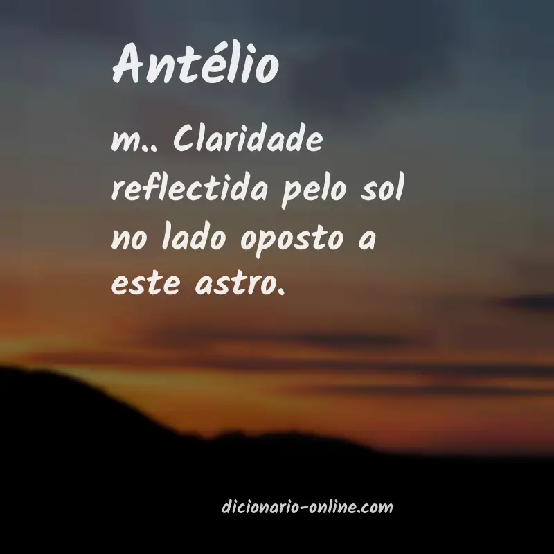 Significado de antélio