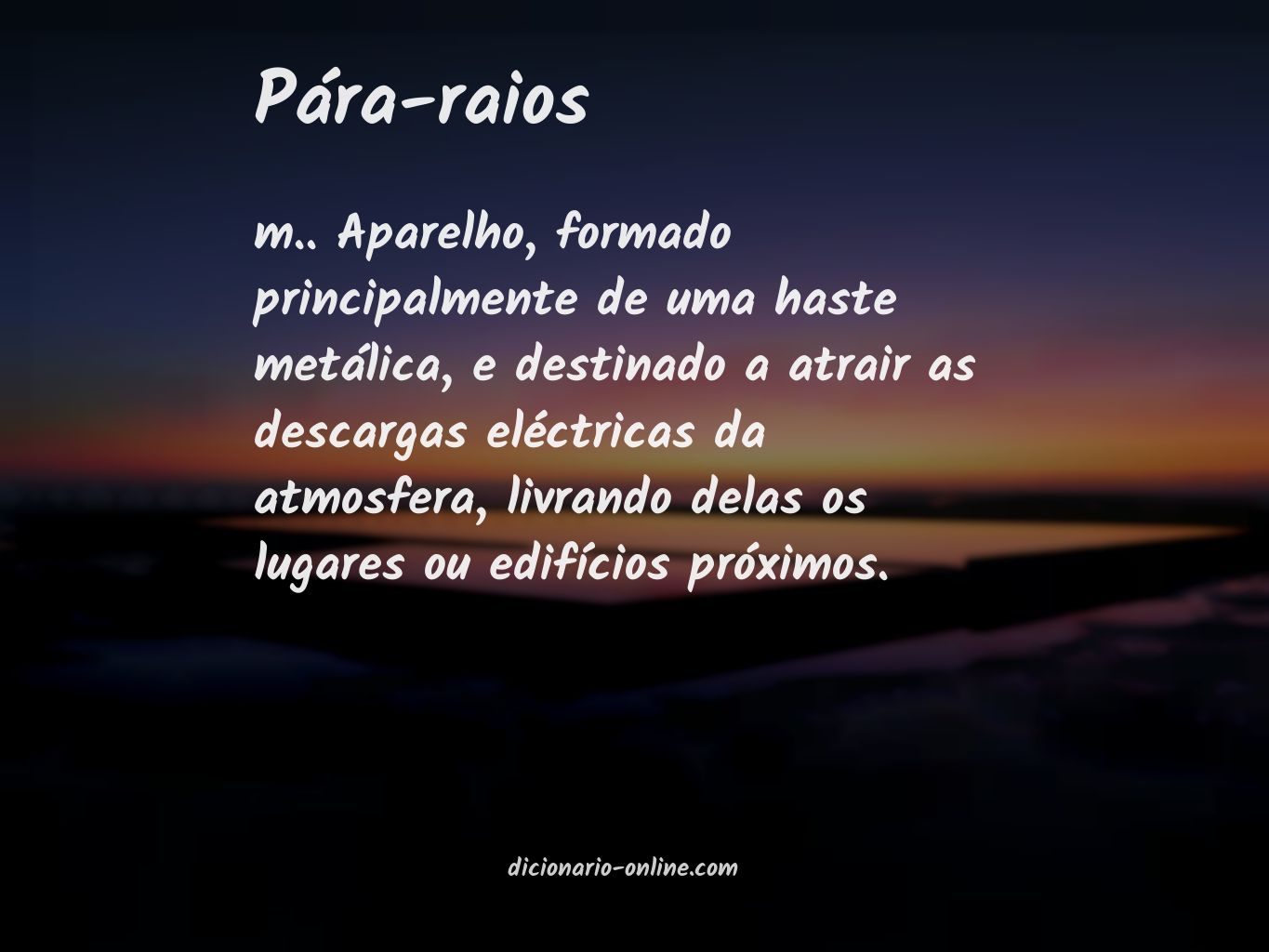 Significado de pára-raios