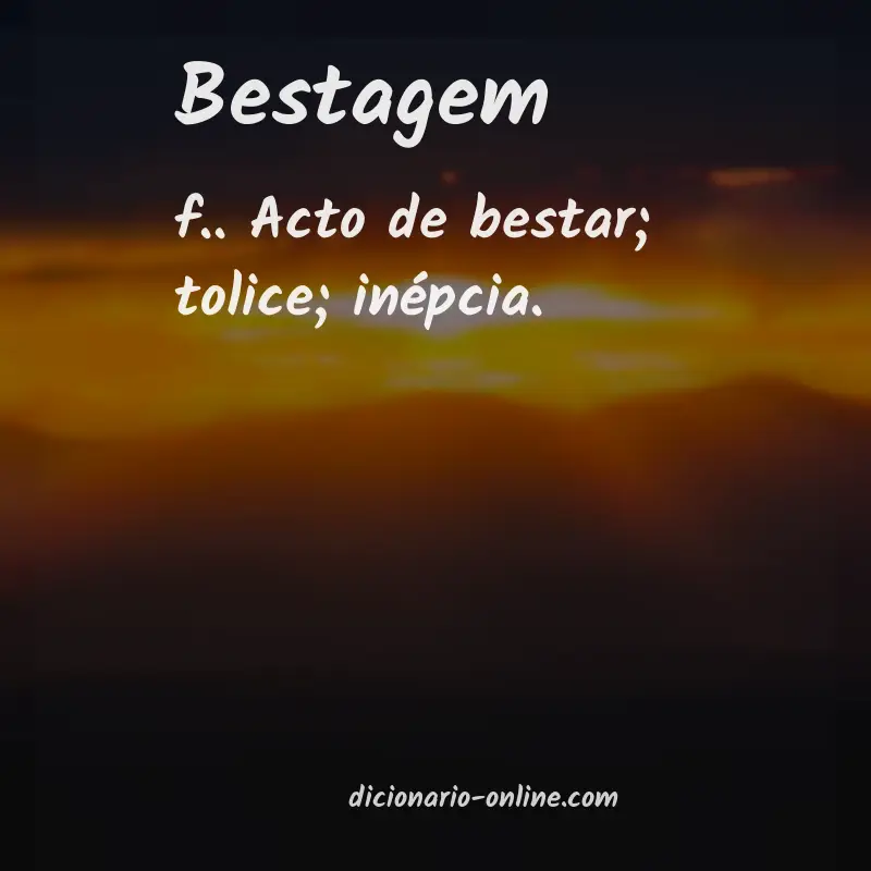 Significado de bestagem