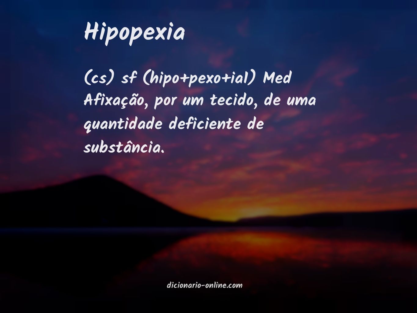 Significado de hipopexia