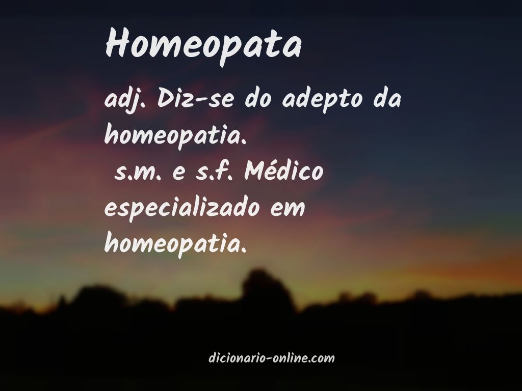 Significado de homeopata