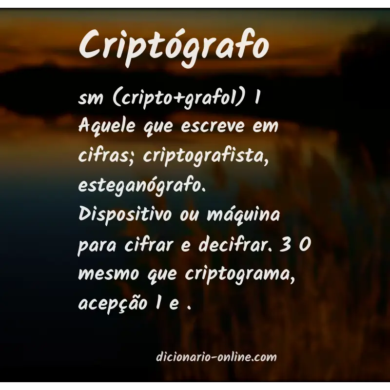 Significado de criptógrafo