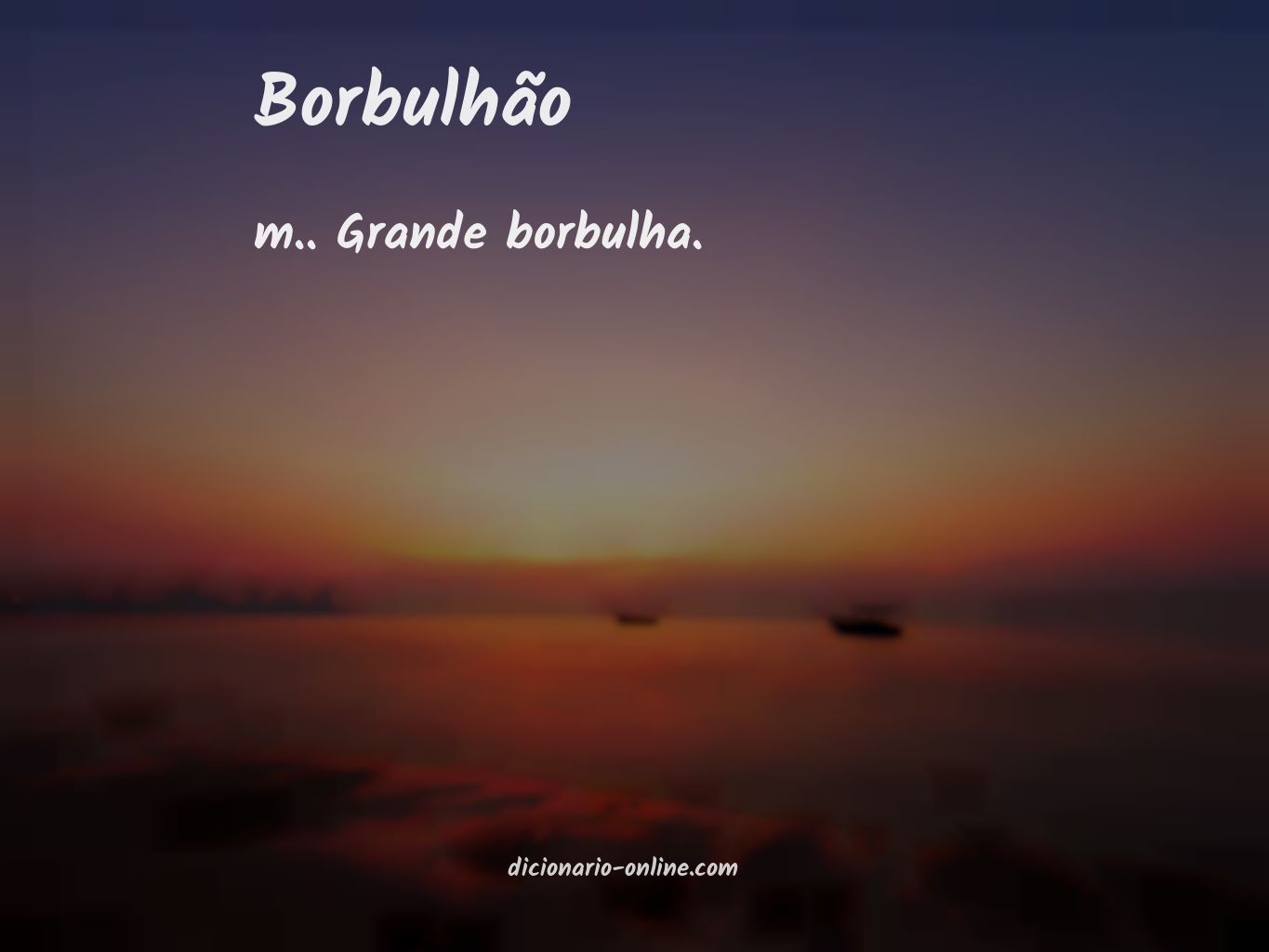 Significado de borbulhão