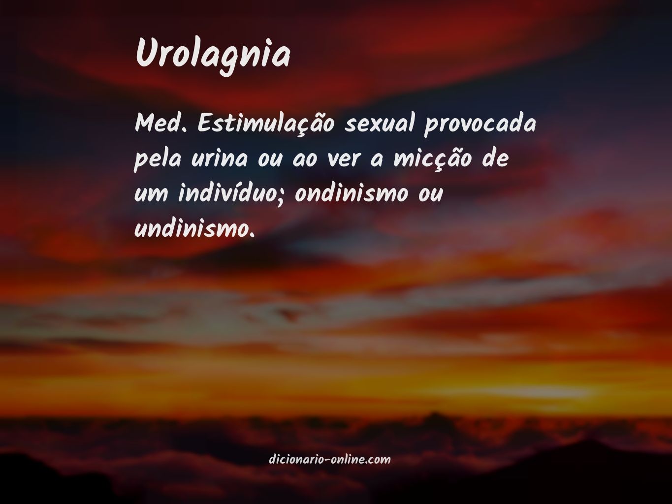 Significado de urolagnia