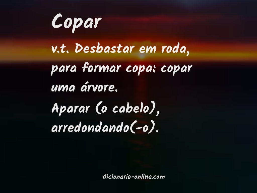 Significado de copar