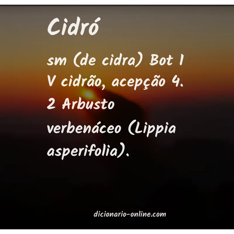 Significado de cidró