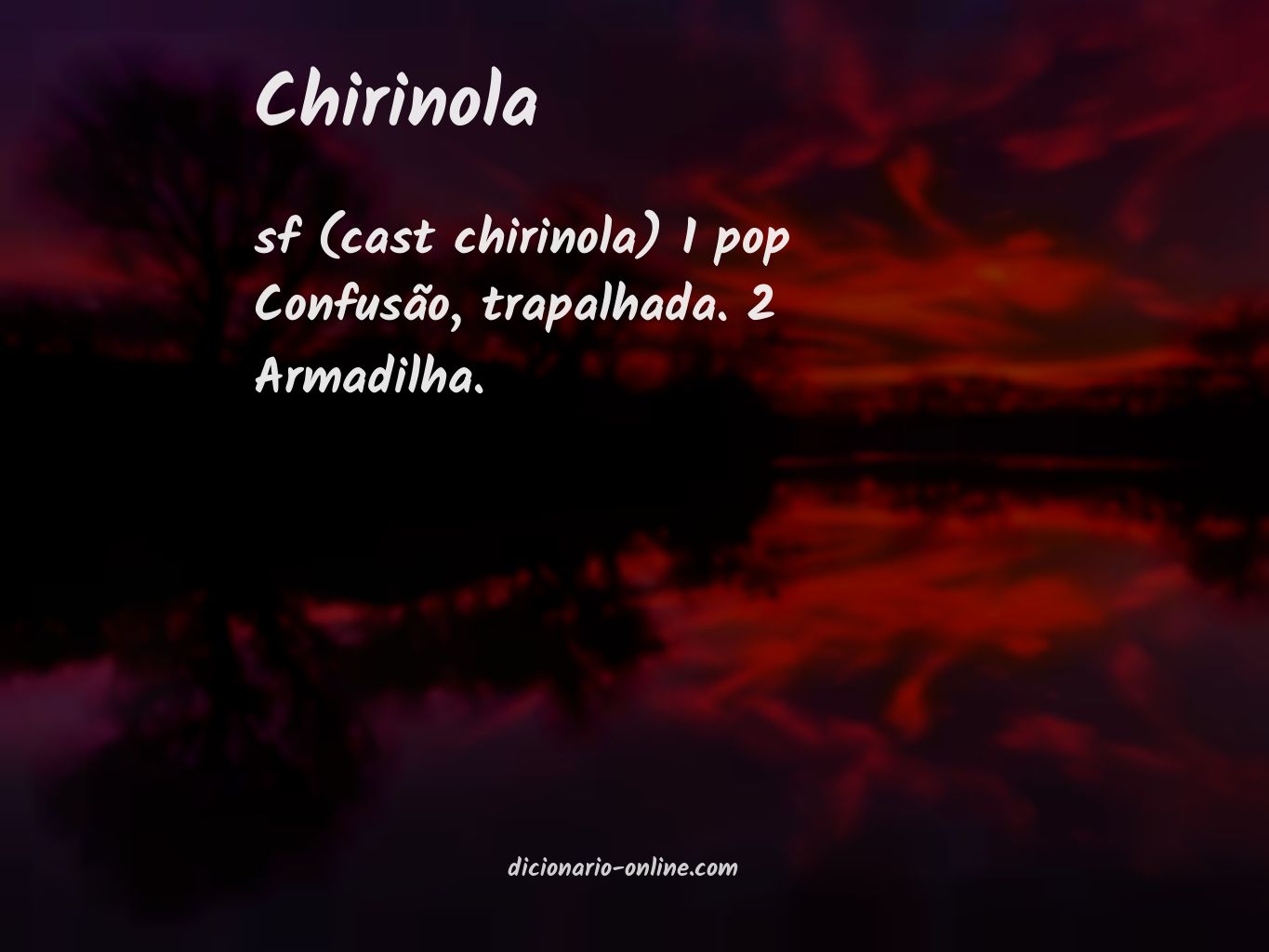 Significado de chirinola