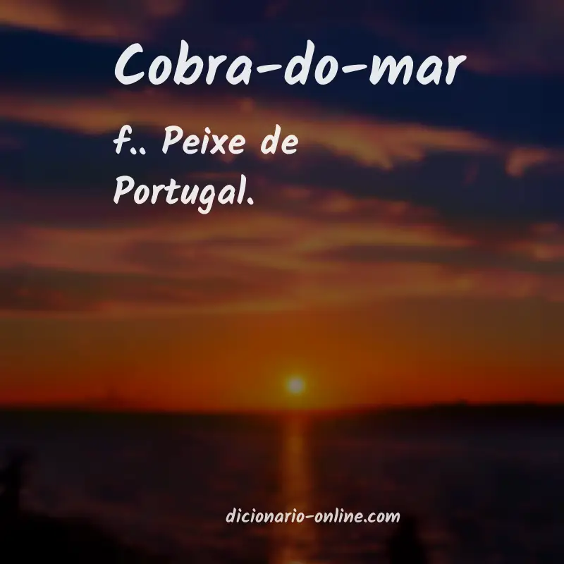 Significado de cobra-do-mar