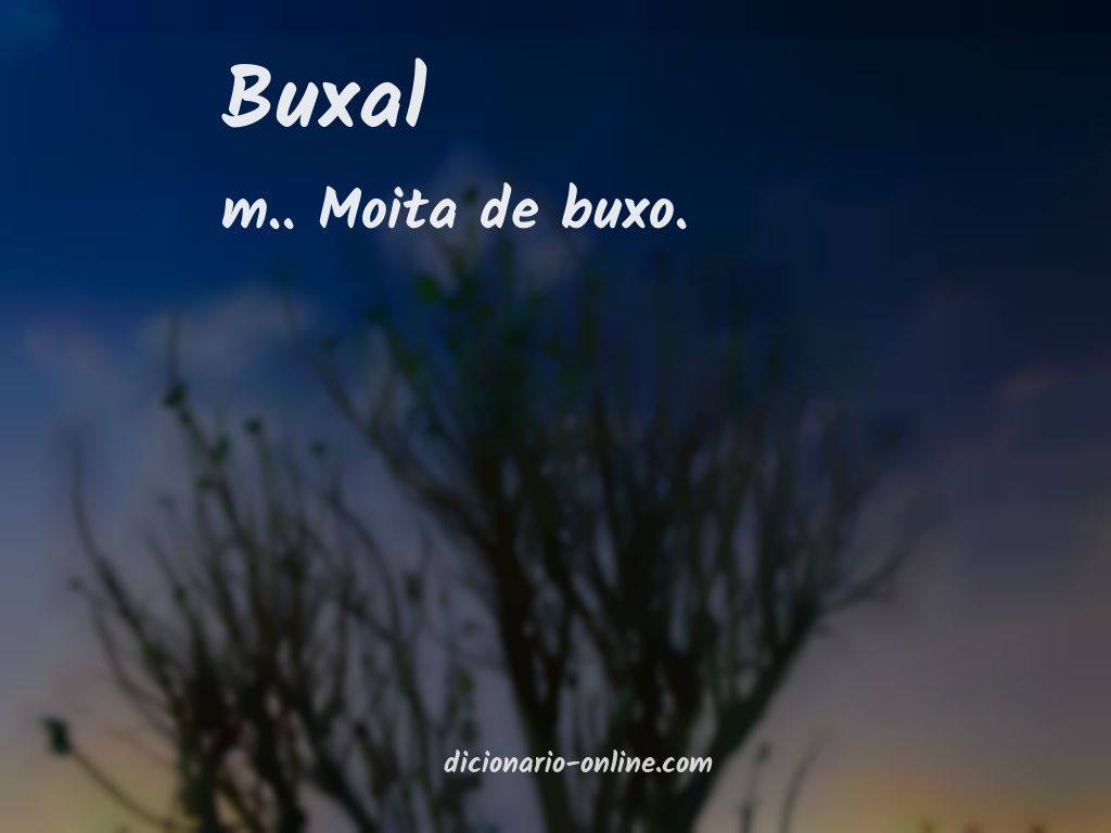 Significado de buxal