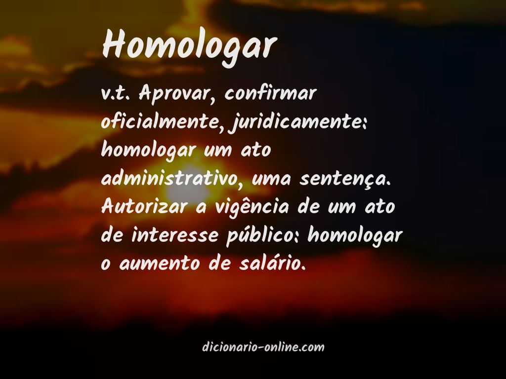 Significado de homologar