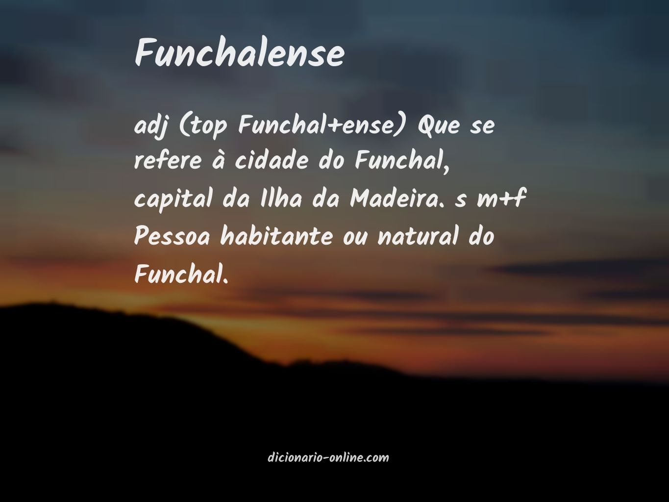 Significado de funchalense