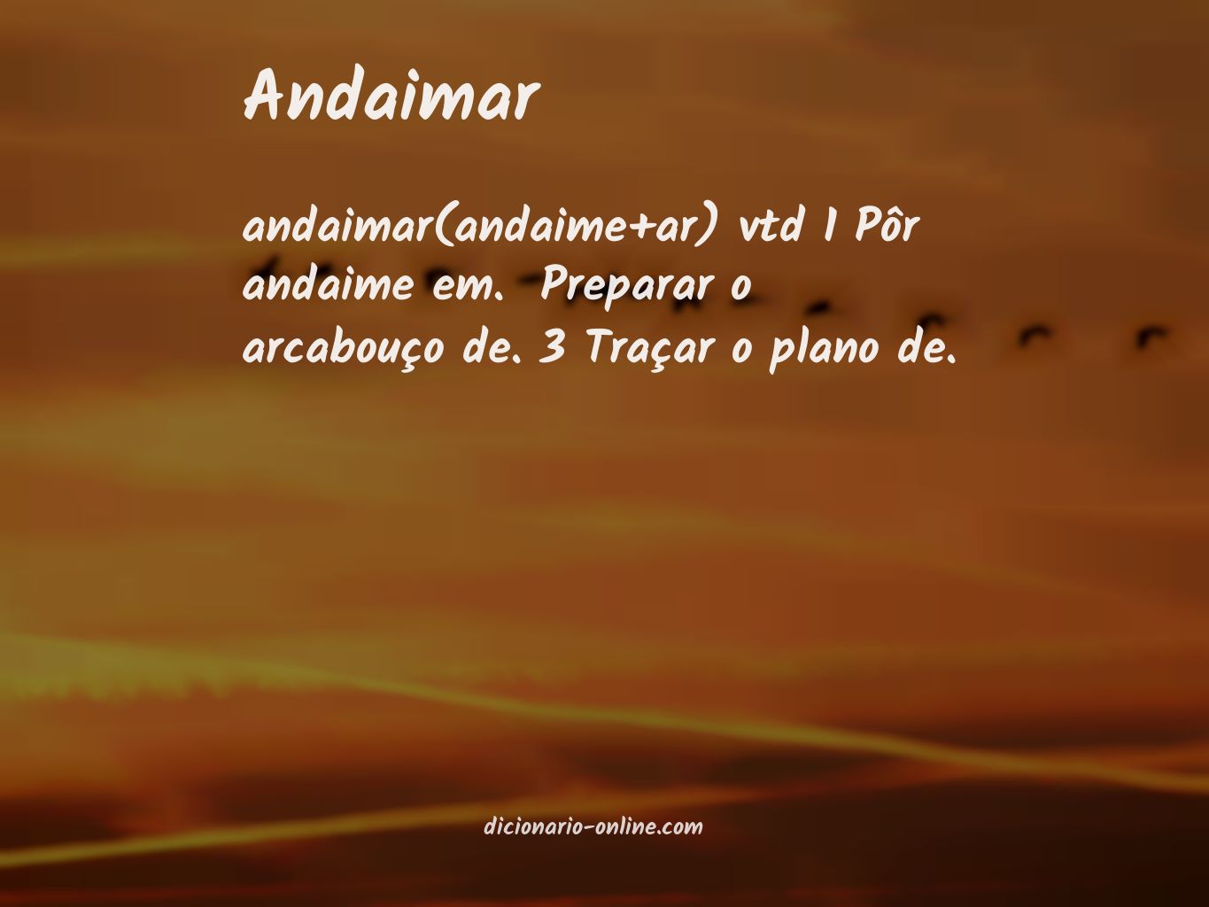 Significado de andaimar