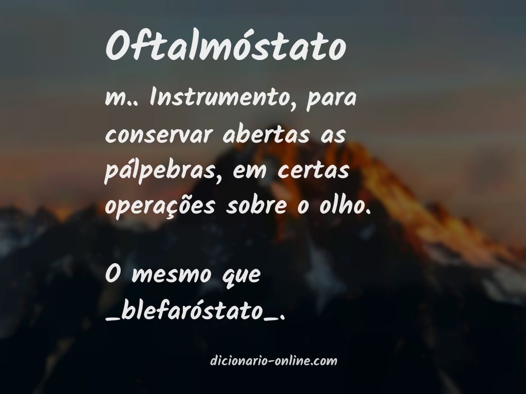 Significado de oftalmóstato