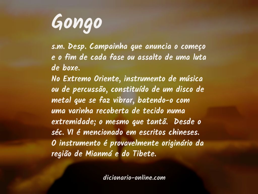 Significado de gongo