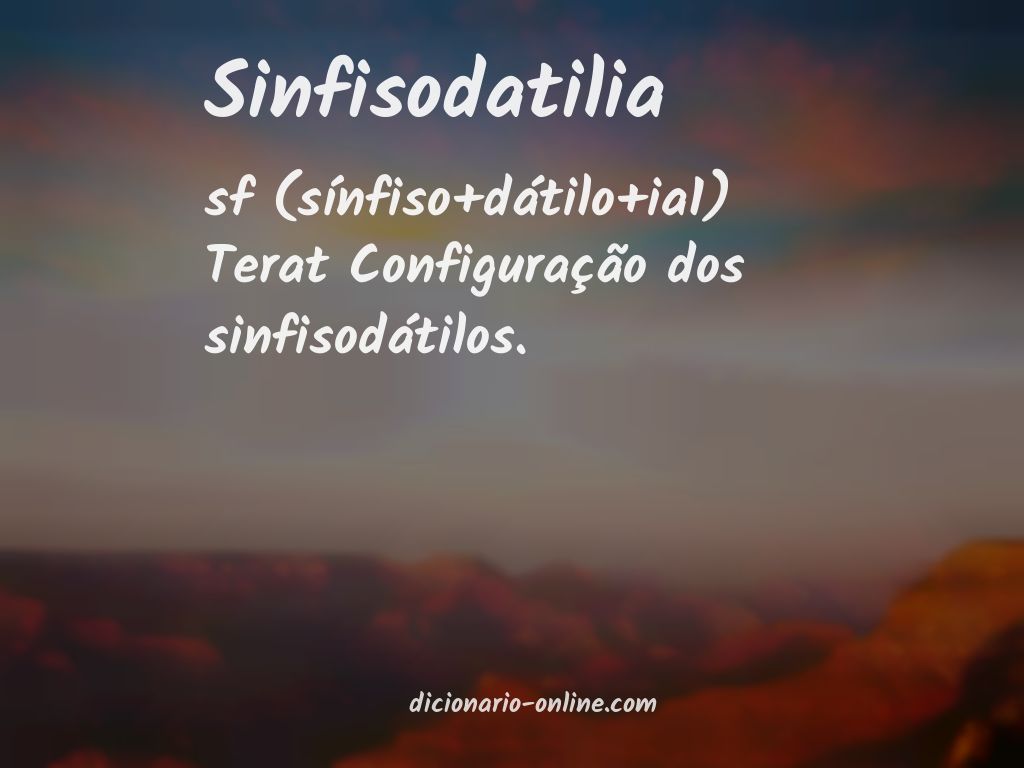 Significado de sinfisodatilia