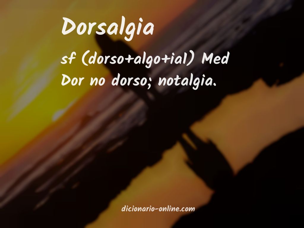 Significado de dorsalgia