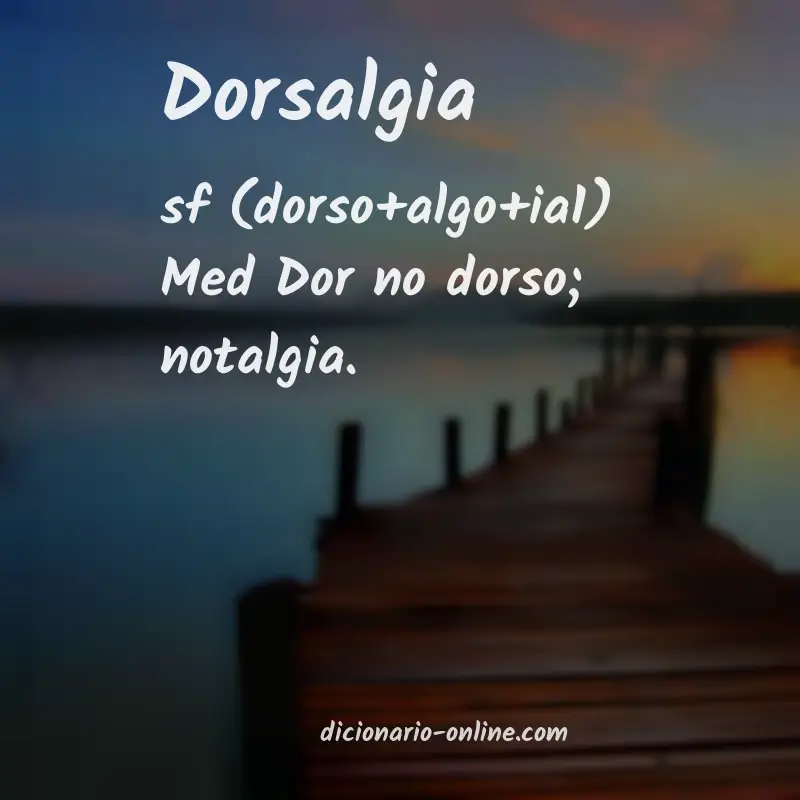 Significado de dorsalgia