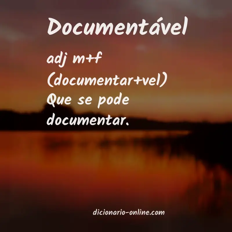 Significado de documentável
