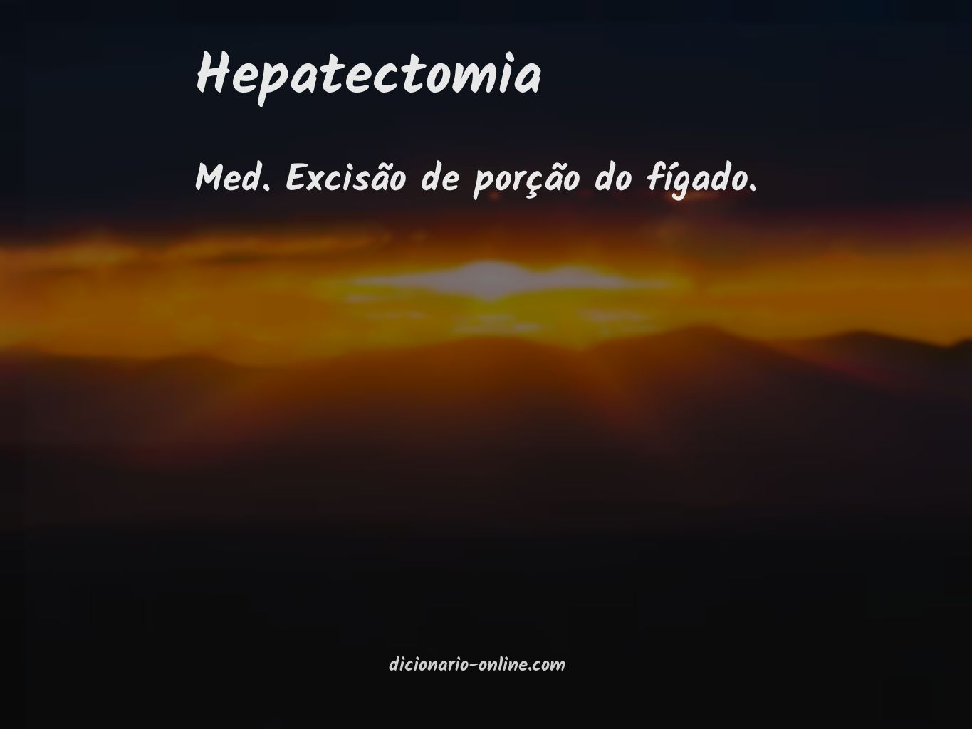 Significado de hepatectomia