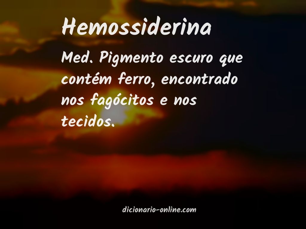 Significado de hemossiderina