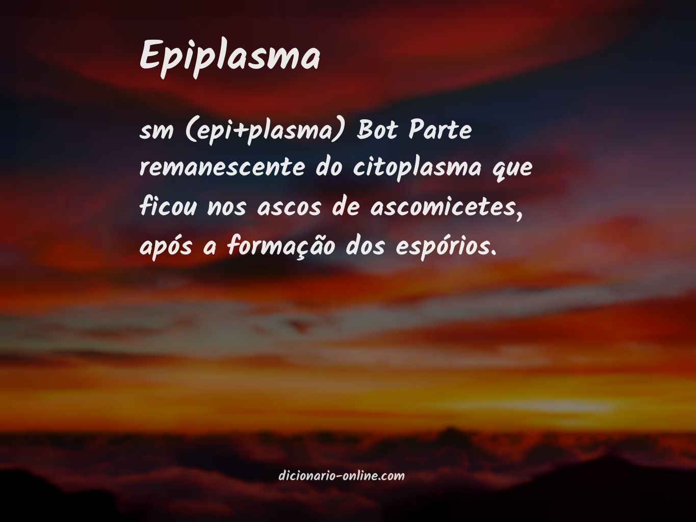 Significado de epiplasma