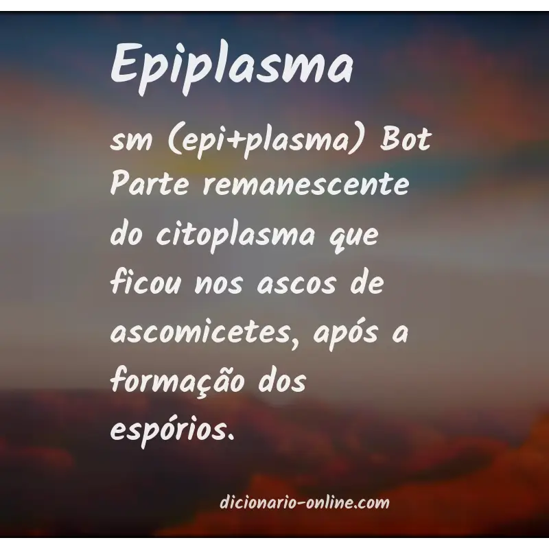 Significado de epiplasma