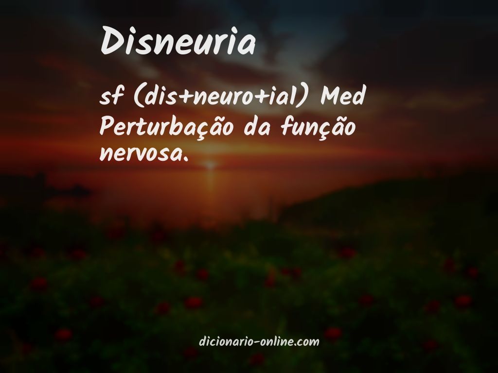 Significado de disneuria