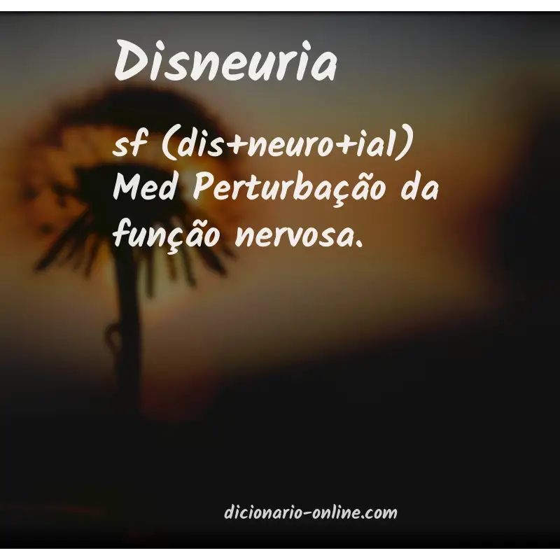 Significado de disneuria