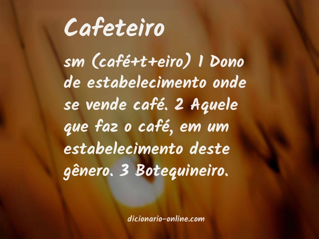 Significado de cafeteiro