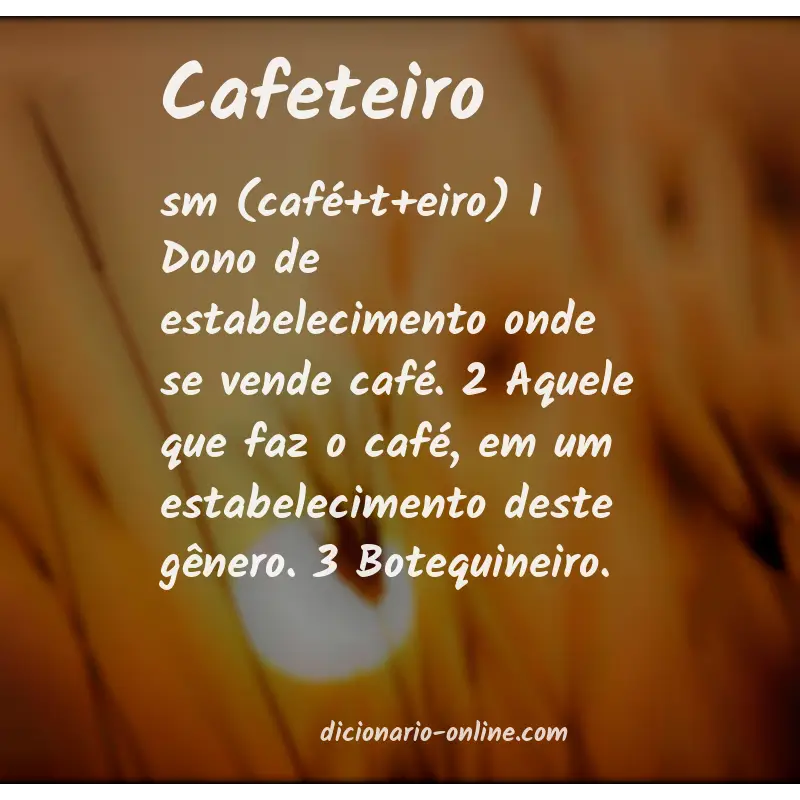 Significado de cafeteiro