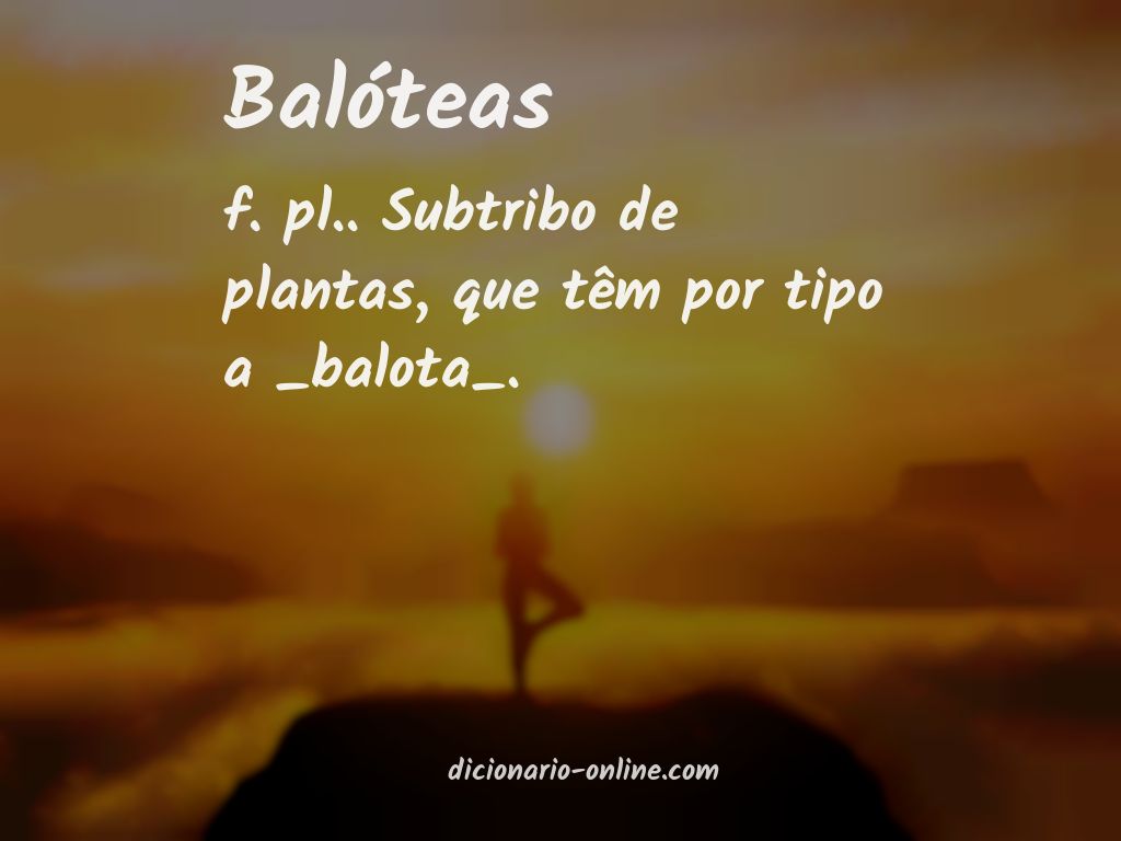 Significado de balóteas