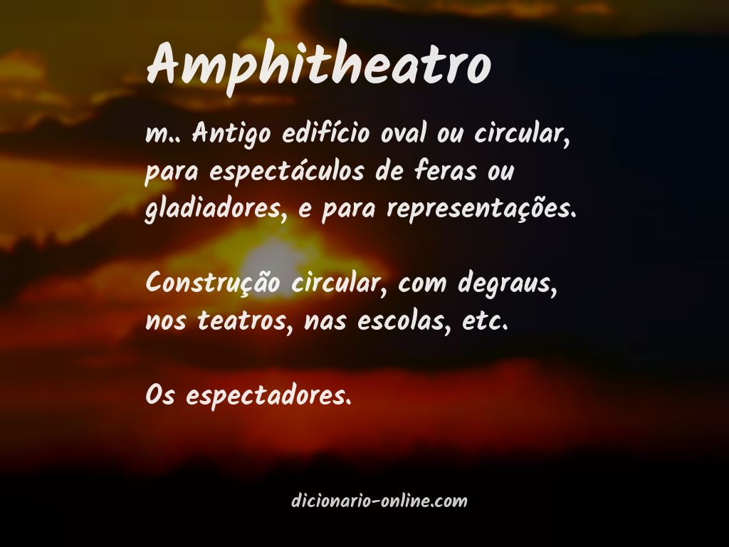 Significado de amphitheatro