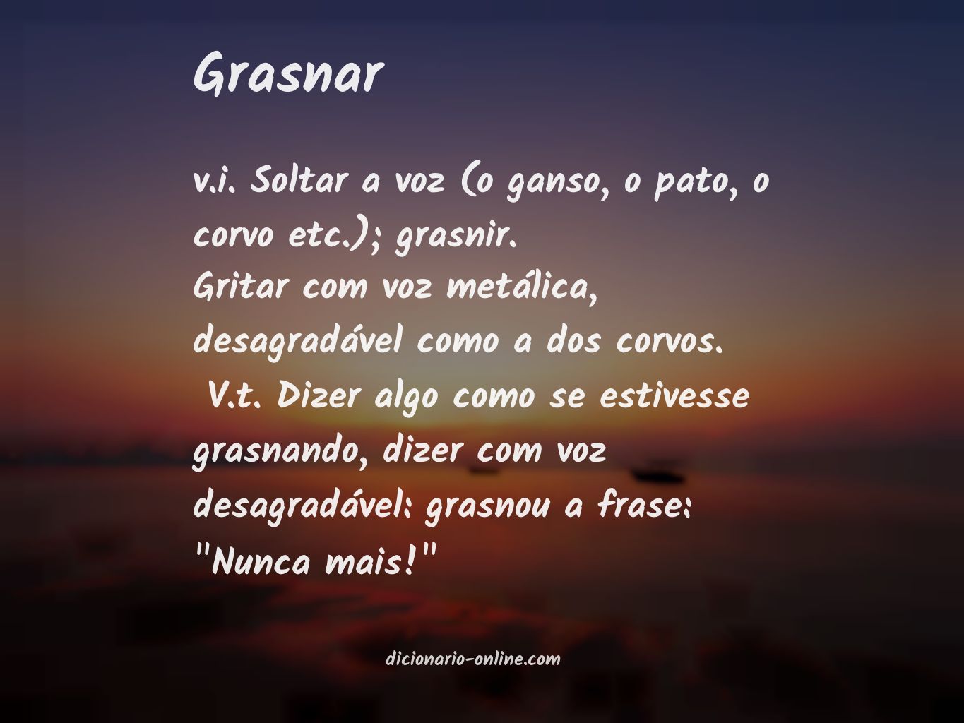 Significado de grasnar