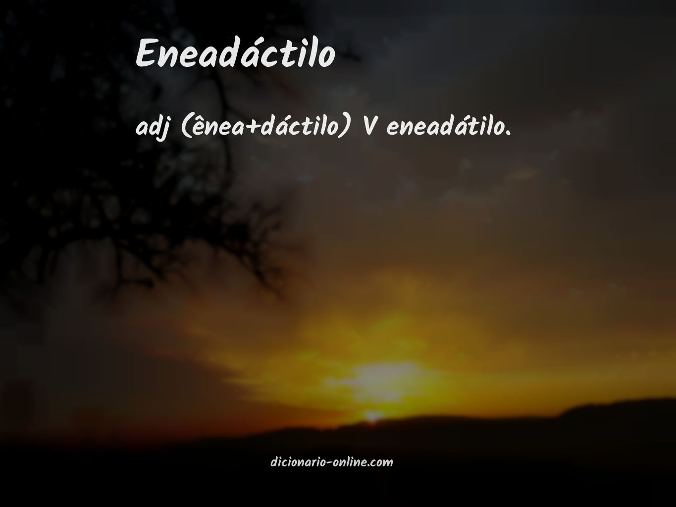 Significado de eneadáctilo