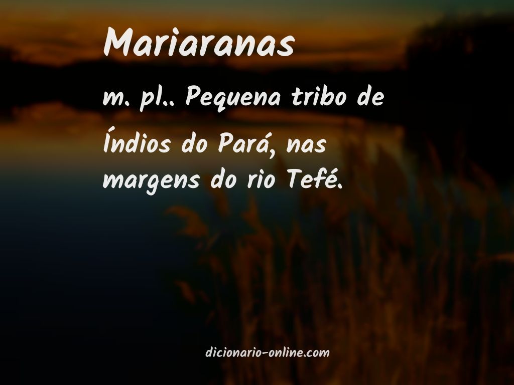 Significado de mariaranas