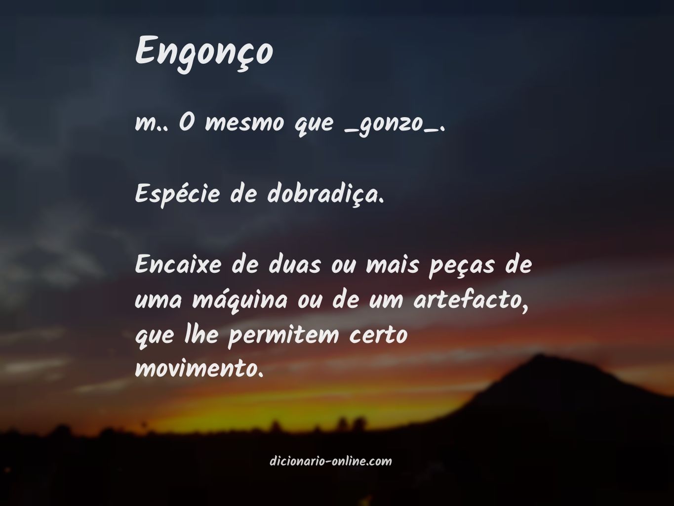 Significado de engonço