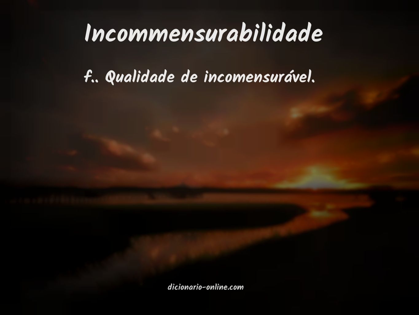 Significado de incommensurabilidade